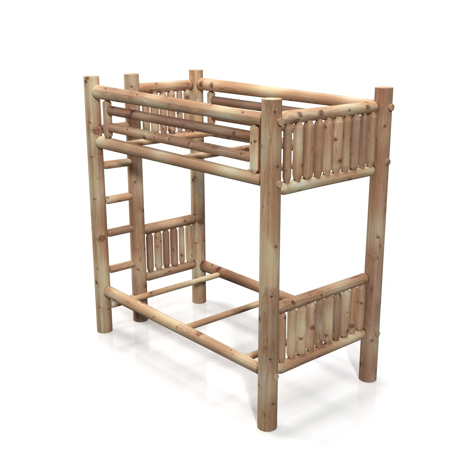 Twin Over Twin Bunk Bed PBR 3D Model_06